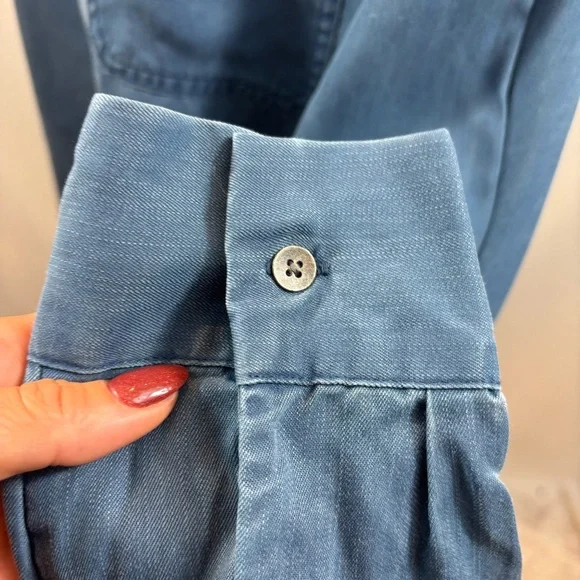 Brand new with Tags Ladies‎ Old Navy Relaxed Tencel® Shirt Blue Size XL - Picture 14 of 15